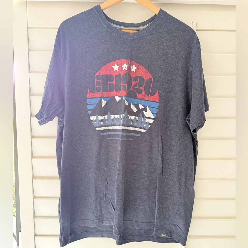 Eddie Bauer Blue Graphic Short Sleeve Tee